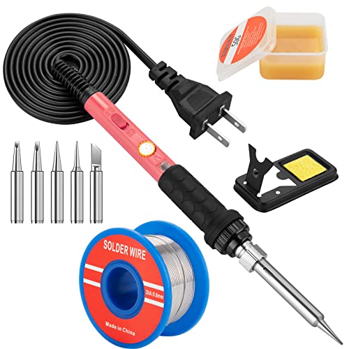 Soldering Iron Kit, 60W Soldering Iron with Interchangeable Iron T...