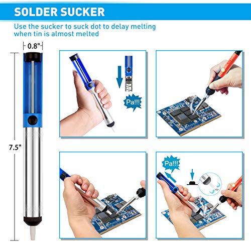 Soldering Iron Kit, 60W Upgraded Soldering Kits Adjustable Tempera...