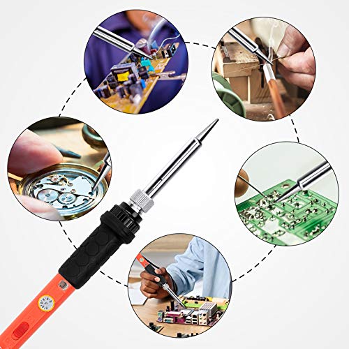 Soldering Iron Kit, 60W Upgraded Soldering Kits Adjustable Tempera...