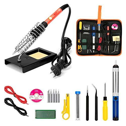 Soldering Iron Kit, 60W Upgraded Soldering Kits Adjustable Tempera...