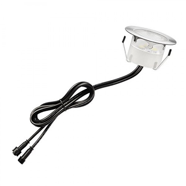 QACA 20pcs Low Voltage LED Deck Lights Kits Multi-Color RGB Stainl...