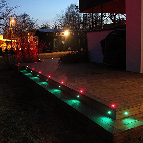 QACA Low Voltage LED Deck Lighting Kit Stainless Steel 0.2W~0.5W W...