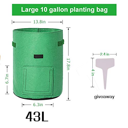Qaxlry Potato-Grow-Bags,2 PSC Potatoes Growing Containers with Han...