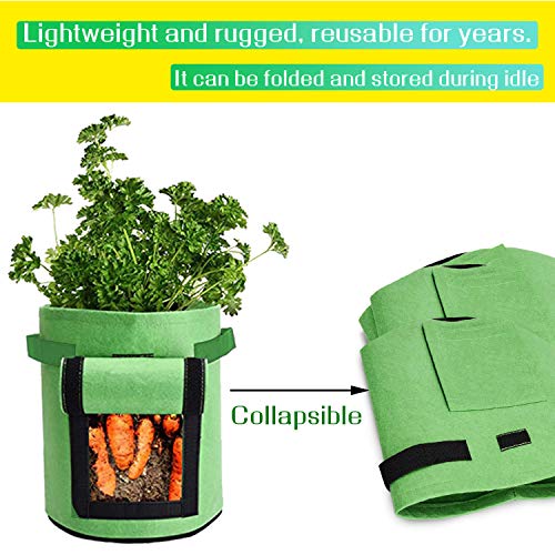 Qaxlry Potato-Grow-Bags,2 PSC Potatoes Growing Containers with Han...