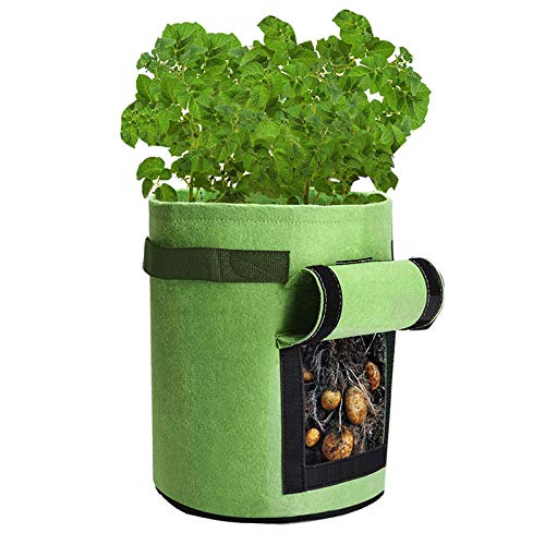 Qaxlry Potato-Grow-Bags,2 PSC Potatoes Growing Containers with Han...