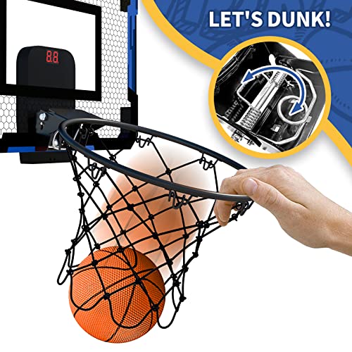 QDRAGON Mini Basketball Hoop, Over The Door Basketball Hoop Indoor...