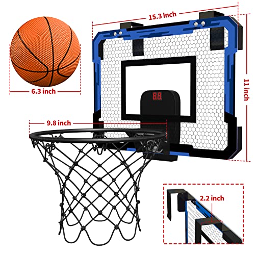 QDRAGON Mini Basketball Hoop, Over The Door Basketball Hoop Indoor...
