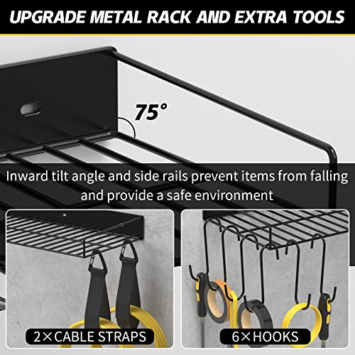 QEWEEQ Power Tool Organizer Wall Mount, Cordless Drill Storage Rac...