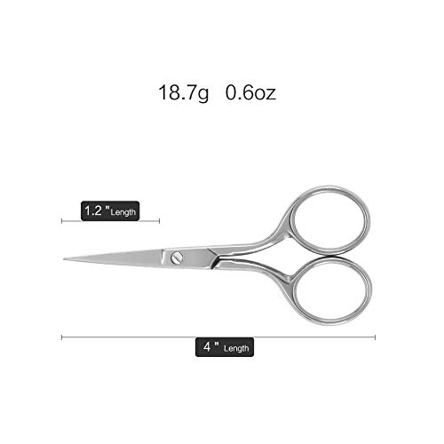 Small Precision Embroidery Scissors, 4 Forged Stainless Steel Sha...