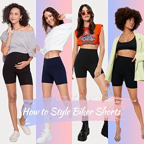 QGGQDD 3 Pack High Waisted Biker Shorts for Women – 5 Buttery Sof...