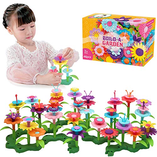 QHTOY DHSM Childrens Toy Set Flower Building Toy Garden Building ...