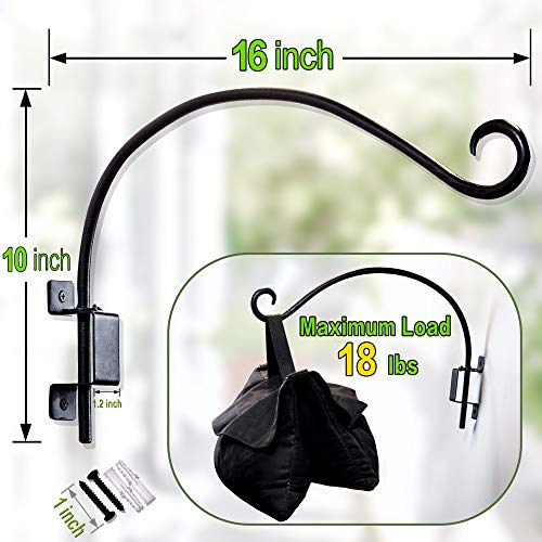 Swivel Plant Hanger | Hand-Forged Hanging Plant Bracket 16/Black...