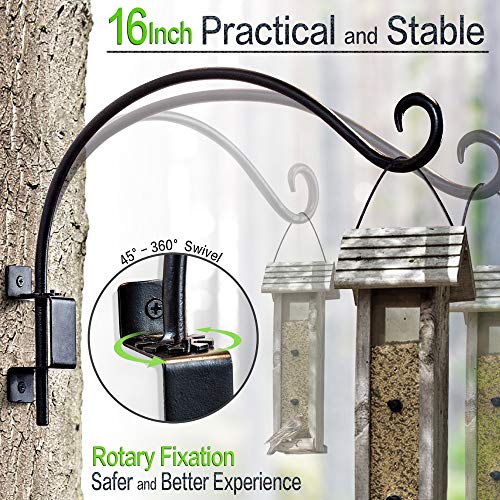 Swivel Plant Hanger | Hand-Forged Hanging Plant Bracket 16/Black...