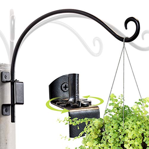 Swivel Plant Hanger | Hand-Forged Hanging Plant Bracket 16/Black...