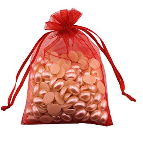 8 x 12 Inch 100 Drawstring Bags Gold Silver Fabric Jewelry Gift Po...