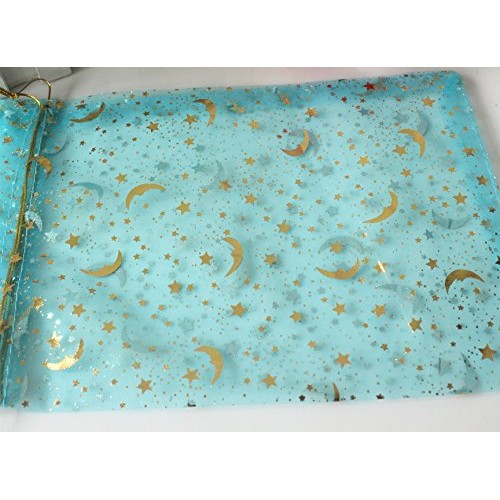 QIANHAILIZZ 100 Moon Star Organza Jewelry Gift Pouch Candy Pouch D...