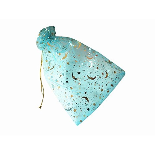 QIANHAILIZZ 100 Moon Star Organza Jewelry Gift Pouch Candy Pouch D...