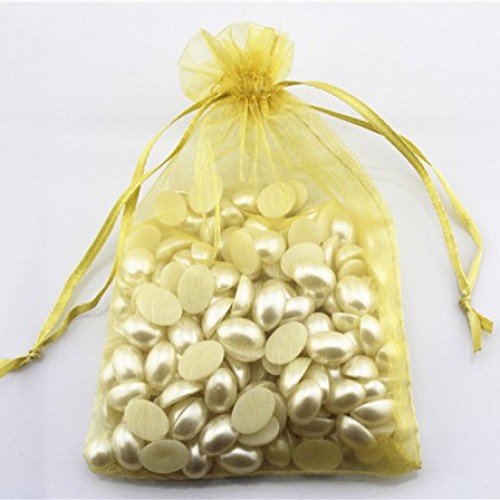 QIANHAILIZZ 50 Pack 12 x 16 Inch Drawstring Flower Bags Organza Je...