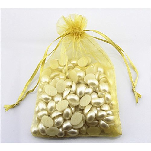 QIANHAILIZZ 50 Pack 12 x 16 Inch Drawstring Flower Bags Organza Je...