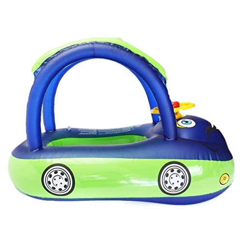 baby pool float with canopy Summer Steering Wheel Sunshade Swim Ri...