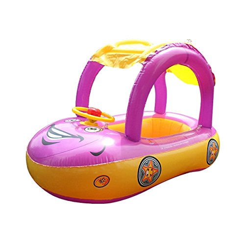baby pool float with canopy Summer Steering Wheel Sunshade Swim Ri...