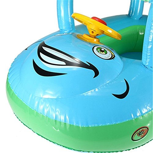 baby pool float with canopy Summer Steering Wheel Sunshade Swim Ri...