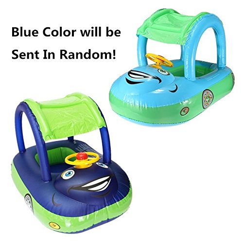 baby pool float with canopy Summer Steering Wheel Sunshade Swim Ri...