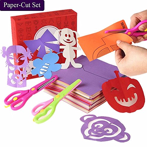 qiaoniuniu Fun Paper-Cut Set; Paper Cutting; Paper Art; Scissor Sk...