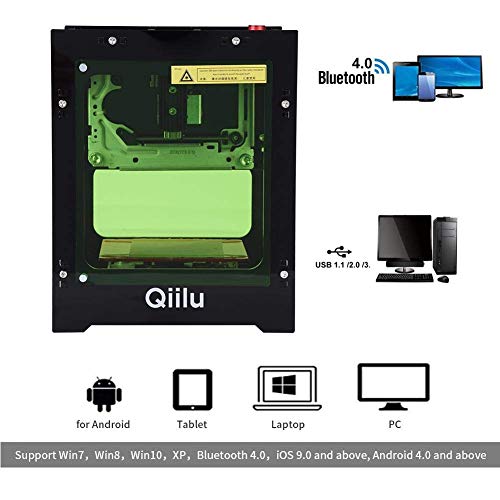 Qiilu 1500mw Laser Engraver Printer Upgrated Version Laser Engravi...