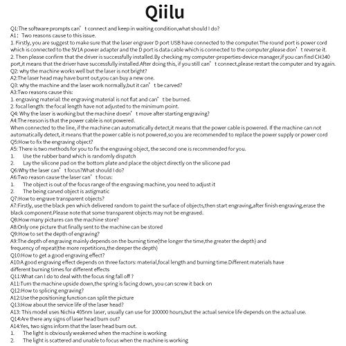Qiilu 1500mw Laser Engraver Printer Upgrated Version Laser Engravi...