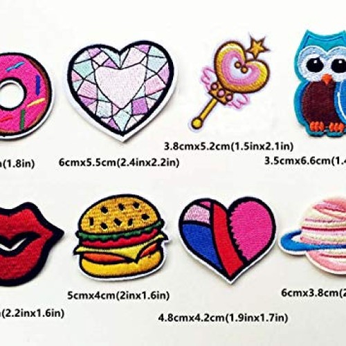 Qingxi Charm 24pcs Assorted Styles Sewing on/Iron on Embroidered P...