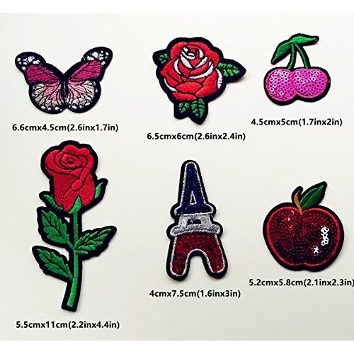 Qingxi Charm 24pcs Assorted Styles Sewing on/Iron on Embroidered P...