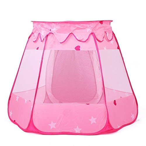 Childrens six-sided tent Princess Play Ball Pit Outdoor Indoor Ga...