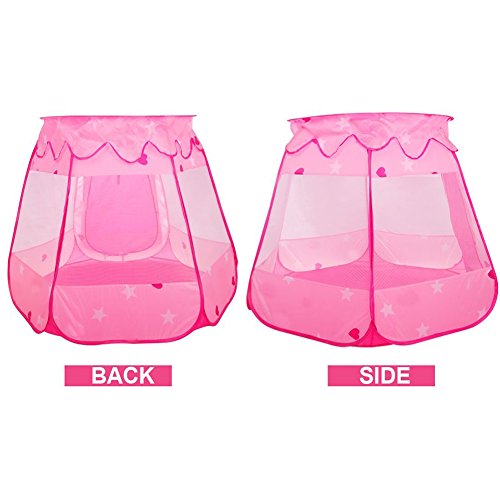 Childrens six-sided tent Princess Play Ball Pit Outdoor Indoor Ga...