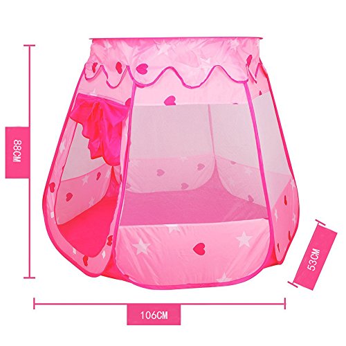 Childrens six-sided tent Princess Play Ball Pit Outdoor Indoor Ga...