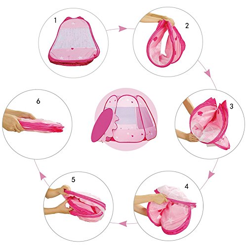 Childrens six-sided tent Princess Play Ball Pit Outdoor Indoor Ga...