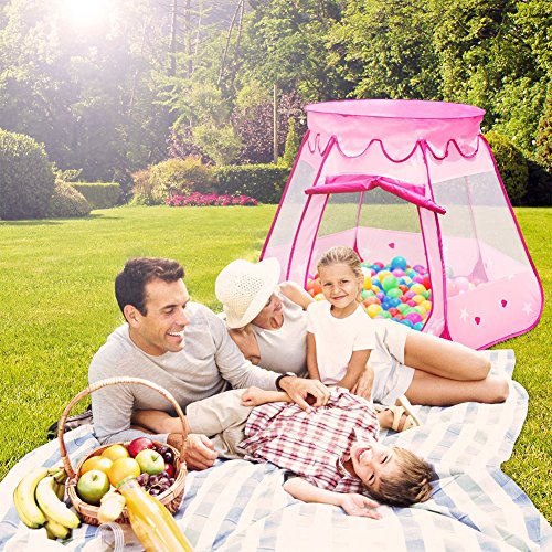 Childrens six-sided tent Princess Play Ball Pit Outdoor Indoor Ga...