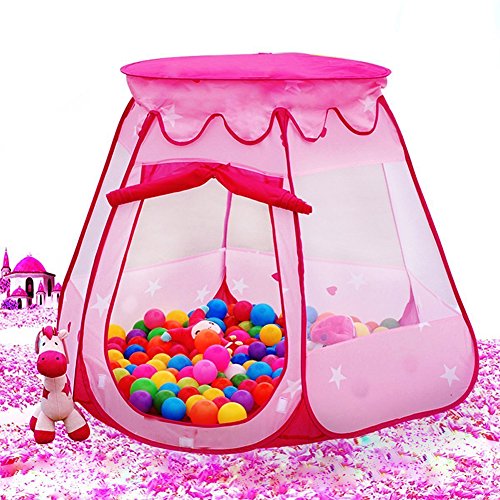 Childrens six-sided tent Princess Play Ball Pit Outdoor Indoor Ga...