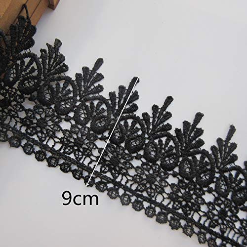5 Yard Venise Floral Lace Edge Trim Ribbon 9cm Wide Vintage Style ...