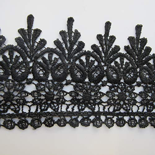 5 Yard Venise Floral Lace Edge Trim Ribbon 9cm Wide Vintage Style ...