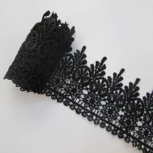 5 Yard Venise Floral Lace Edge Trim Ribbon 9cm Wide Vintage Style ...