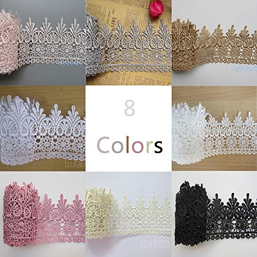 5 Yard Venise Floral Lace Edge Trim Ribbon 9cm Wide Vintage Style ...