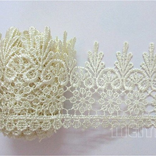 5 Yard Venice Floral Lace Edge Trim Ribbon 9cm Wide Vintage Style ...