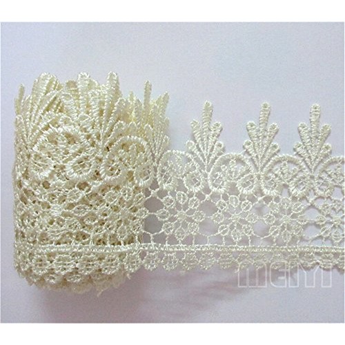 5 Yard Venice Floral Lace Edge Trim Ribbon 9cm Wide Vintage Style ...