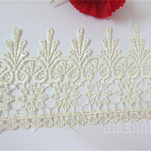 5 Yard Venice Floral Lace Edge Trim Ribbon 9cm Wide Vintage Style ...