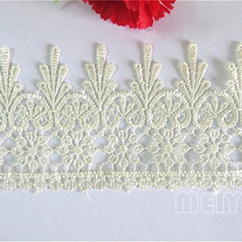 5 Yard Venice Floral Lace Edge Trim Ribbon 9cm Wide Vintage Style ...