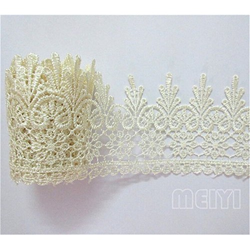 5 Yard Venice Floral Lace Edge Trim Ribbon 9cm Wide Vintage Style ...