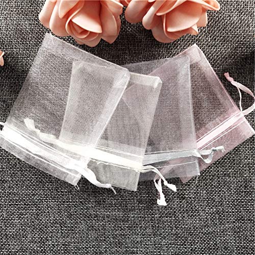 50Pcs Organza Sheer Gauze Element Jewelry Bags Packing Drawable Or...