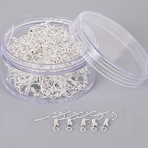 200PCS Hypoallergenic Bead & Spring Surgical Stainless Steel Earri...