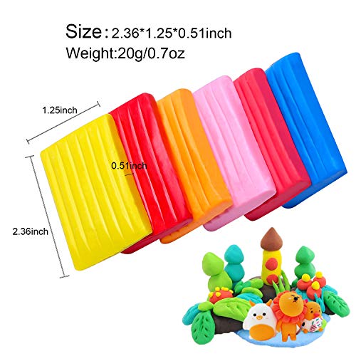 QMAY Polymer Clay Starter Kit, 50 Colors DIY Oven Bake Clay kit, 0...